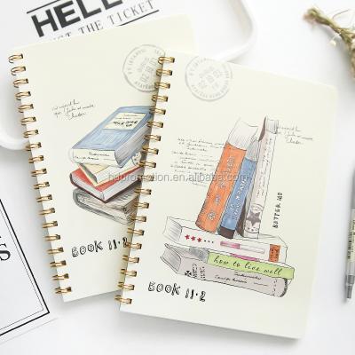 China A5 Size Self Adhesive Hardcover Spiral Notebook, Cool Design Custom Notebook for Students, 80GSM Paper Notebook for sale