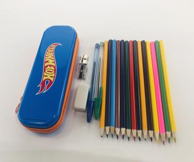 China Schools & Offices Promotion Zipper Metal Tin Large Capacity Pencil Case Box for sale