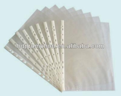 China Clear PP A3 Size 11 Holes PP Sheet Protector for sale