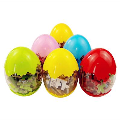 China DIY TOY Wooden Crafts Christmas Dinosaur Jigsaw Puzzle Set Scenic Spot Kindergarten Egg Shape for sale