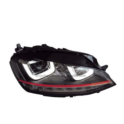 China SHIYU Wholesale Modify Headlight Bi Xenon Golf 7 Headlights With Overflowing Signal 70*37*60 for sale