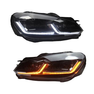 China SHIYU best selling golf VI upgrade dual L xenon hid headlight with golf7.5 style golf VI for sale