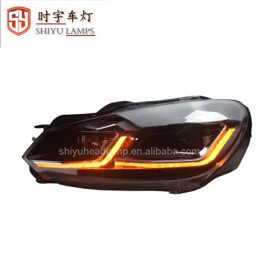 China FOR SHIYU golf6 manufacturer wholesale cheap price modified HID xenon headlights for year 09-12 gf 7.5 facelift head light 61*37*57 for sale