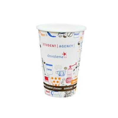 China Double Wall Disposable 12oz Hot Disposable Paper Coffee Cup With Lid for sale