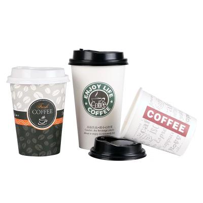 China Factory Cheapest Price Single Wall Disposable Single Wall Paper Coffee Cup With Lids With Logo Customized for sale