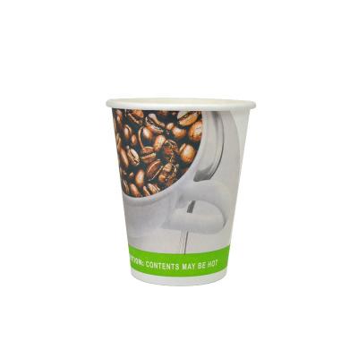 China 6oz Disposable Customized Paper Cup Single Wall Coffee Printed Hot Paper Cups for sale