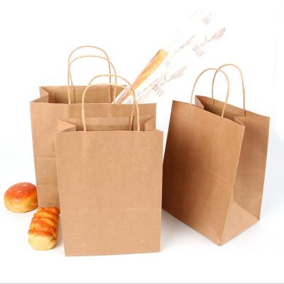 China Recyclable Provide High Quality Recycled Customized Kraft Paper Bag For Food And Take Away for sale