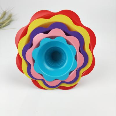 China CUP 2022 Summer Amazon Hot Sale Biodegradable Colorful Cone PET Shaved Flower Mugs for sale