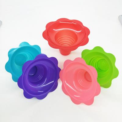 China CUP Ice Cream Cup Parfait Cone Flower Plastic Cone Shaved Plastic Ice Cream Cup for sale