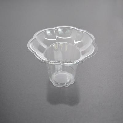 China Sustainable Disposable Plastic Plastic Cup Ice Cream Plastic Bowls for sale