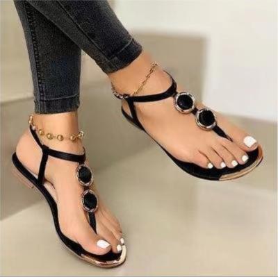 China New House Outdoor Slippers Women Square Head Lady Sandals Slippers Woman Cushioning Shoes Flat Sandals for sale