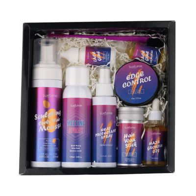 China Wholesale 8 Items Alcohol Free Hair Styling Kit Long Lasting Waterproof Products Strong Hold Edge Control Lace Glue and Glue Remover for sale