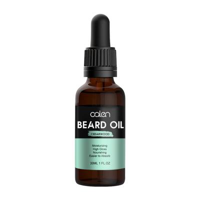 China Private Label Beard Oil Color Men Cedarwood Beard Replenishing Essential Oil Moisturizing Beard Oil Serum for sale