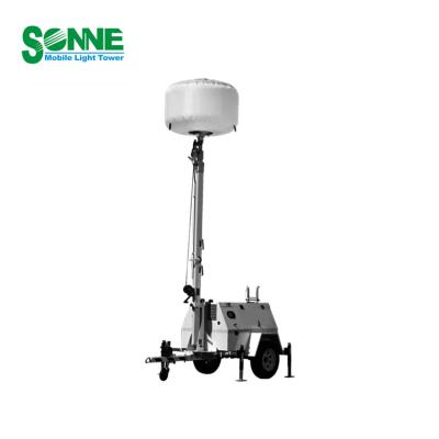 China Sports stadiums factory specializing in producing 4-9m balloon diesel manual color lamp telescopic metal halide 3000W mast tower lighting for sale