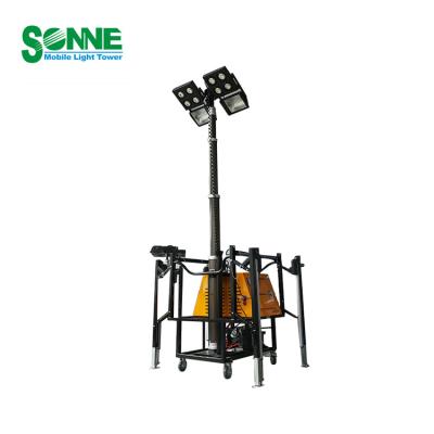 China OEM Auto Load And Download Mo-2640 Mobile Intelligent Pneumatic And Hydraulic Igniting Light Platform Tower 4*500W for sale