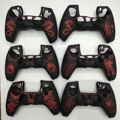 China Soft Silicon Factory Customized Silicon Case Compatible For PS5/PS4 Controller No Logo Game Style for sale