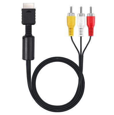 China AV cable aux. for ps2 1.8 meter high definition cable for PS2 AV to RCA cable cord for Ps2 3 ps 1.8METER for sale