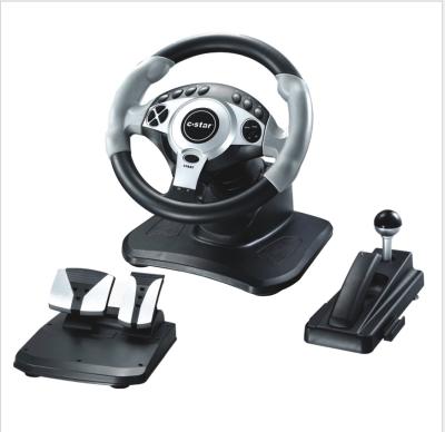 China VIBRATION MOTOR USB Racing Wheel For PS2/PS3/PC 3in1 With Vibration With 180degree C-STAR With Pedal for sale