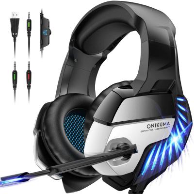 China Headband Gaming Headset For PS5 PS4 Noise Block Over Ear Headphones With MIC , 7.1 Surround - Noise LED PC Earphone for sale