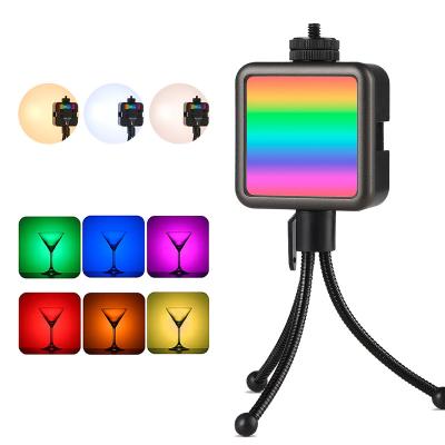 China Mini Led Flood Light 360 Dimmable 2500K-9000K Colorv Battery Full Color Adjustable Rectangle Led Work Light for sale