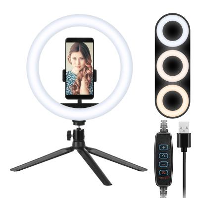 China 10 Inch Mini High Quality Selfie Ring Light For Live Broadcast Studio Floor Lamp for sale