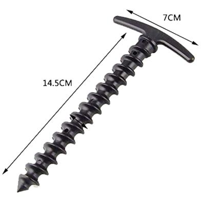 China Outdoor Camping Raising 10 Pack Screw Spiral Displacement Strong Plastic Tent Peg, Outdoor Camping Stakes Nail for sale