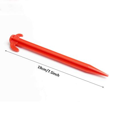 China Outdoor Camping Hiking Tent 19cm/7.5inch Plastic Outdoor Plastic Tent Stakes Camping Caravan Moving Awning for sale