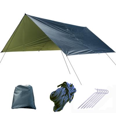 China Outdoor Activities Swing Rain Fly, Waterproof Tent Tarp Camp, Canopy PU Coated, Sun Shade Shelter Footprint Groundsheet Picnic Blanket for sale