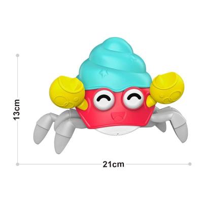 China Interactive baby toys intelligence game outdoor/indoor smart family game outdoor/indoor bathroom game 2colors shape cute crab with tow rope simulation walking/sion switch for for sale