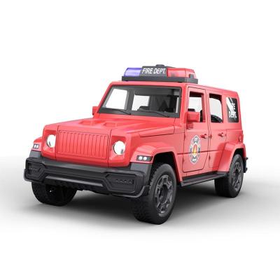 China 2021 New 68pcs D I Y Series Toy 1/18 Intelligent Assembly Fire Ergin Car With Flashing Lighting And Music 24*11*11cm for sale