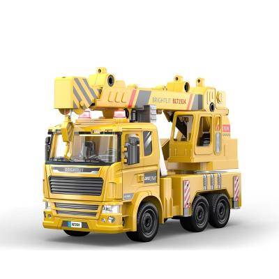 China DIY assembly toy with lights new D I Y smart sound toy series assembly crane truck 1/22 toy with flashing light and music for sale