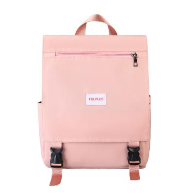 China New School Daily Life Backpack Nylon Waterproof Girl Hit Color Backpack Clamshell Student Bag School Bag for sale