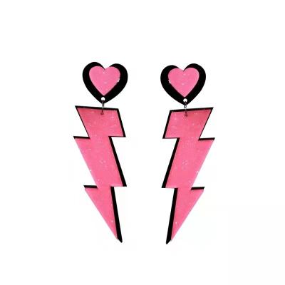 China Y2K INS Vintage Hot Shiny Punk Style Harajuku Laser Acrylic Earrings For Party Crystal Shine Handmade Earrings For Girls for sale