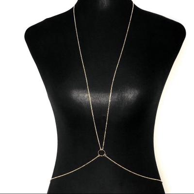 China Street punk geometric sexy beach accessories body chain fashion jewelry fashion jewelry bikini simple bra chain for women for sale