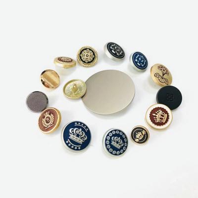 China Wholesale Custom Metal Garment Button Dry Cleaning Brand Custom Metal Buttons For Lady Coat for sale