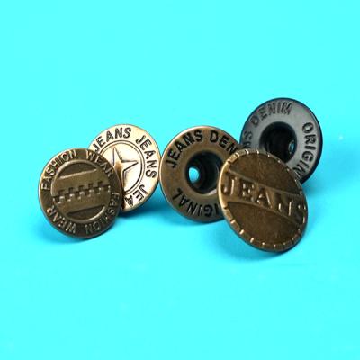 China Wholesale custom iron hardware 20mm metal cheap jeans / clothes dry cleaning 17mm button , copper button for jeans for sale