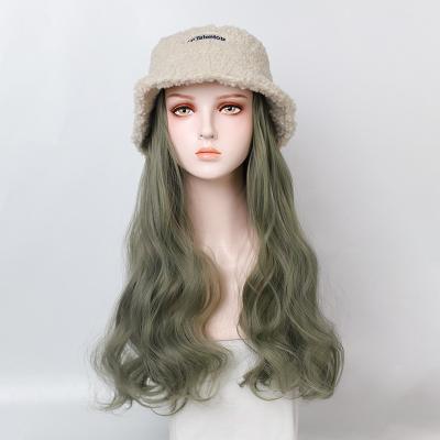 China Super Wave Ladies Long Wavy Curly Synthetic Wig Cap Hair Extension One Can Adjust The Size Of The Cap Wig for sale