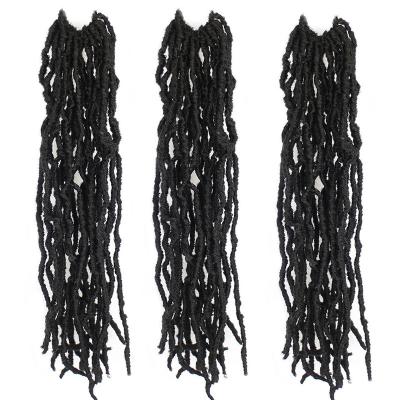 China I-Tip Hair Faux Locs Crochet Hair Dreadlocks Natural Curly Hair Black Dark Brown Soft Locs Crochet Braids for sale