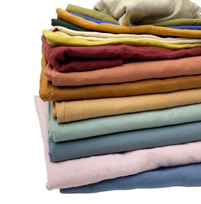 China Double Faced LY 100% Pure European Natural Organic Loose Linen Soft Linen Fabric For Bedding Set Or Apparel for sale