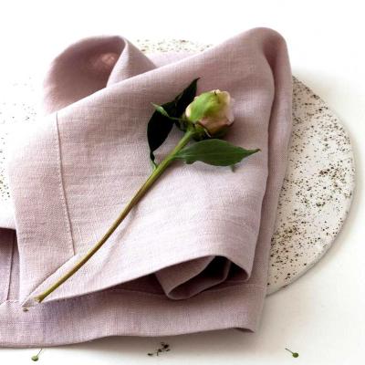 China Japan Style Washed Color Natural 100% Linen Table Napkins / Restaurant Linen Napkin for sale