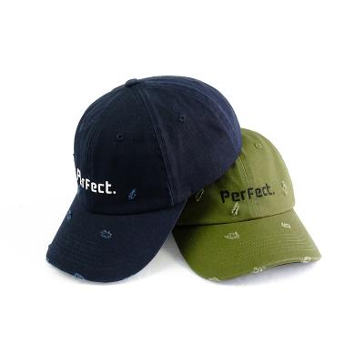 China Wholesale Caps Sales Fashion Customized Cap Embroidered Logo Distressed Men Cap for sale