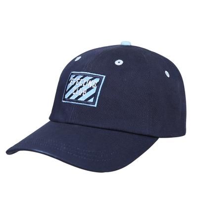 China Cotton Cap Wholesale Navy Blue Unisex Vintage Custom Embroidery Caps Hats Baseball for sale