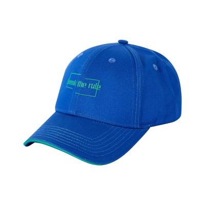 China Sandwich Personalized Cap Hat Embroidery High Quality Cotton Blue Basell Cap Hats en venta