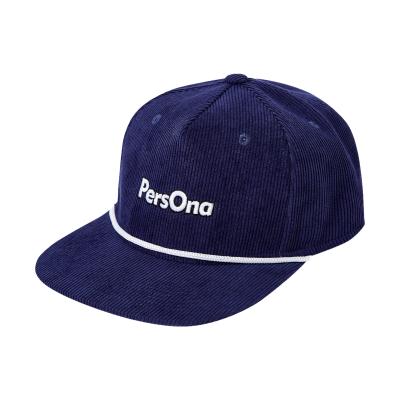 China Factory Structured Rope Custom Corduroy Hat Embroidery Snapback Cap Hats In Bulk en venta