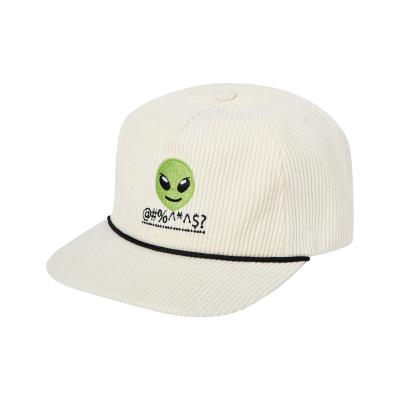 中国 Wholesale Hat Suppliers Rope Hat Custom Pattern Corduroy Fitted Snapback Hats For Unisex 販売のため