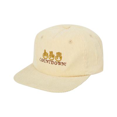 China Classic 5 Panel Unstructured Snapback Hat Custom Corduroy Snapback Cap en venta