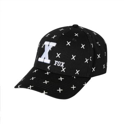 China Cool Design Your Own All Over Print Hat Caps 3d Embroidery Black 6 Panel Baseball Cap en venta