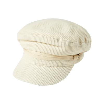 Cina New Design Rope Courdroy Blank Girls Beret Army Hat Miliary Cap Hat For Women in vendita