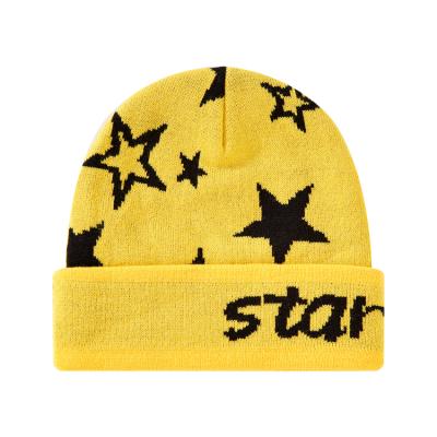 China Wholesale Customize 100% Acrylic Beanie Hat Custom Unisex Knit Jacquard Beanie en venta