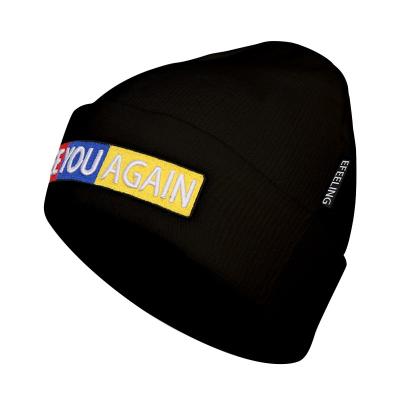 China wholesale custom beanies embroidered beanie mens fitted black beanie for sale